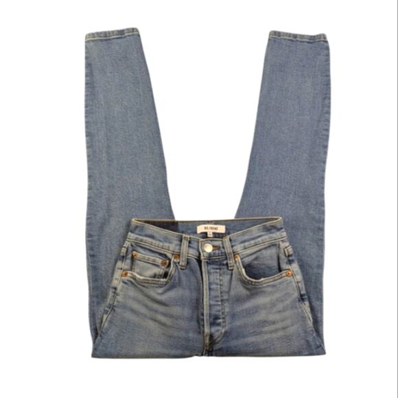 RE/DONE 90's High Rise Ankle Crop Destroyed GUC $265 Size 24      J1569 - Picture 2 of 8